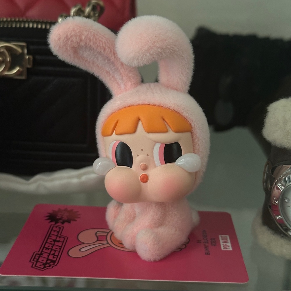 Pop mart power puff girls Adorable Pink Bunny Kids Accessory